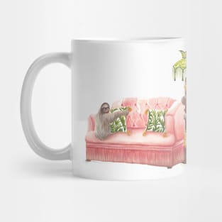 Vintage sloth and friend Mug